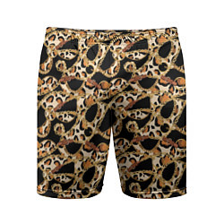 Мужские спортивные шорты Versace Леопардовая текстура
