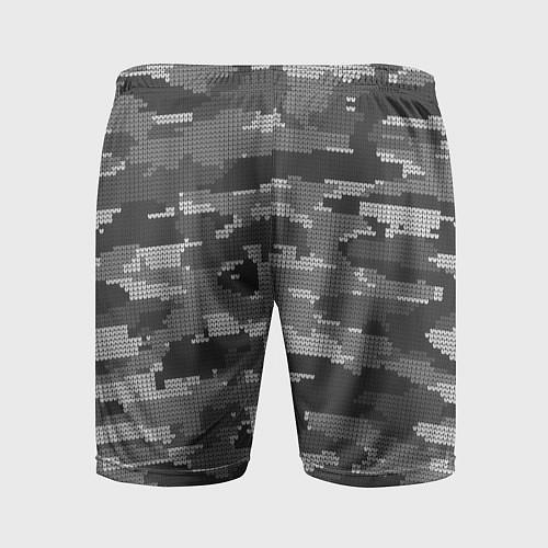 Мужские спортивные шорты ВЯЗАНЫЙ КАМУФЛЯЖ / 3D-принт – фото 2
