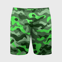 Шорты спортивные мужские CAMOUFLAGE GREEN, цвет: 3D-принт