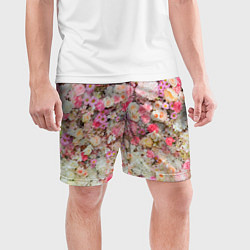 Шорты спортивные мужские Цветочное поле, цвет: 3D-принт — фото 2