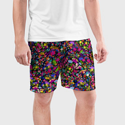 Шорты спортивные мужские Мистические цветы, цвет: 3D-принт — фото 2