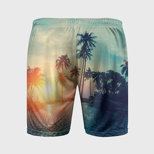 Мужские спортивные шорты Пальмы / 3D-принт – фото 2