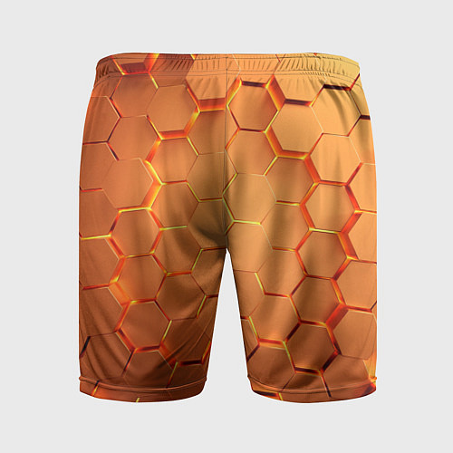 Мужские спортивные шорты Золотые 3D плиты / 3D-принт – фото 2