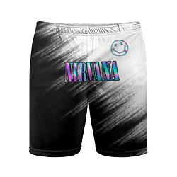 Шорты спортивные мужские Nirvana, цвет: 3D-принт