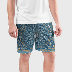 Шорты спортивные мужские Кружево, цвет: 3D-принт — фото 2