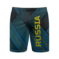 Шорты спортивные мужские RUSSIA, цвет: 3D-принт