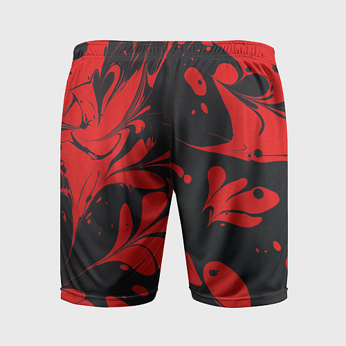Мужские спортивные шорты Красный Мрамор / 3D-принт – фото 2