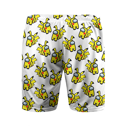 Мужские спортивные шорты Among us Pikachu / 3D-принт – фото 2