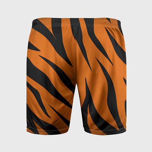 Мужские спортивные шорты Текстура тигра / 3D-принт – фото 2