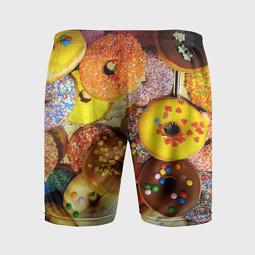 Мужские спортивные шорты Сладкие пончики / 3D-принт – фото 2