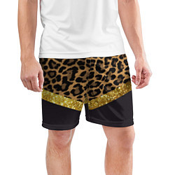 Шорты спортивные мужские Леопардовый принт, цвет: 3D-принт — фото 2