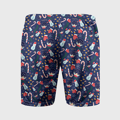 Мужские спортивные шорты Новый Год / 3D-принт – фото 2