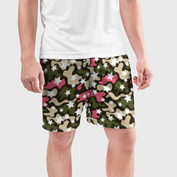 Шорты спортивные мужские Позитивный камуфляж, цвет: 3D-принт — фото 2