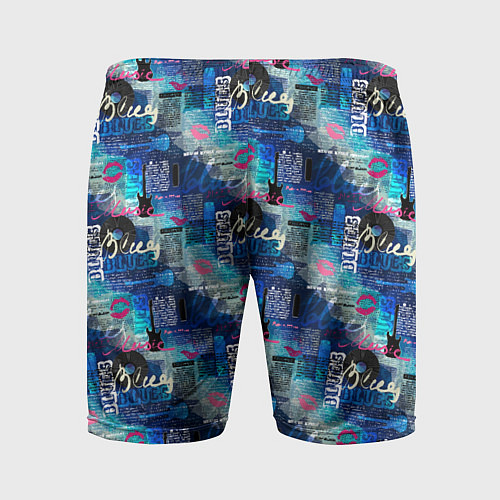 Мужские спортивные шорты Blues / 3D-принт – фото 2