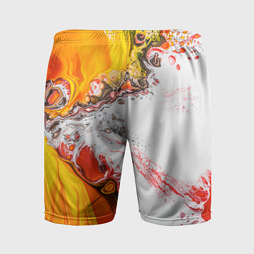 Мужские спортивные шорты Рисунок желтой краской / 3D-принт – фото 2