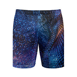 Мужские спортивные шорты Синяя чешуйчатая абстракция blue cosmos