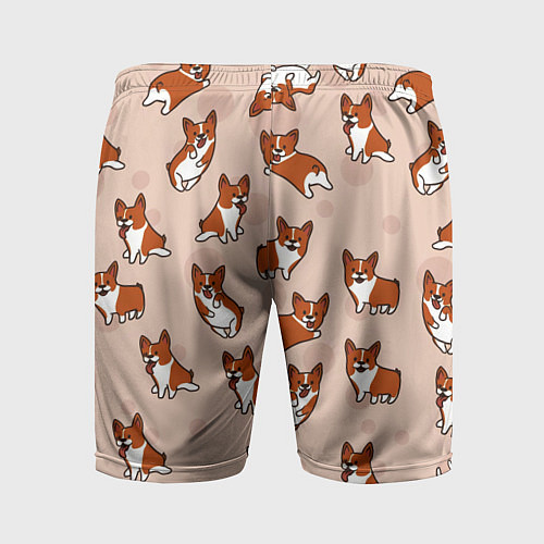 Мужские спортивные шорты Корги Разные / 3D-принт – фото 2