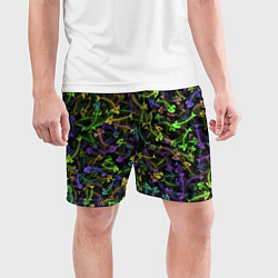Шорты спортивные мужские Neon Fish Bone, цвет: 3D-принт — фото 2