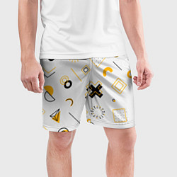 Шорты спортивные мужские Геометрический узор, цвет: 3D-принт — фото 2