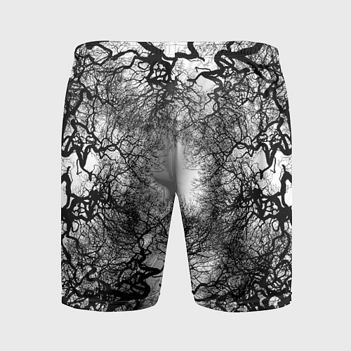 Мужские спортивные шорты Texture Branches / 3D-принт – фото 2