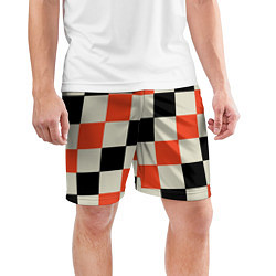 Шорты спортивные мужские Образец шахматной доски, цвет: 3D-принт — фото 2