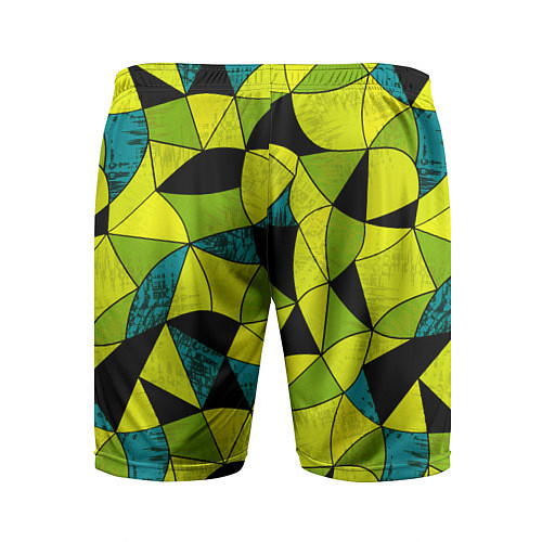Мужские спортивные шорты Гранжевый яркий зеленый / 3D-принт – фото 2