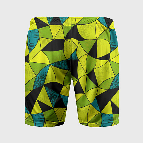 Мужские спортивные шорты Гранжевый яркий зеленый / 3D-принт – фото 2