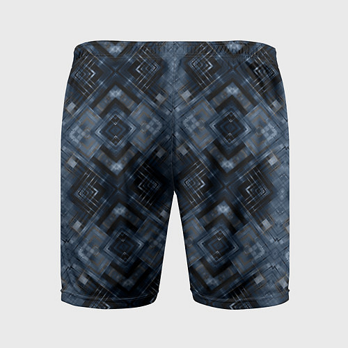 Мужские спортивные шорты Темный синий абстрактный узор / 3D-принт – фото 2