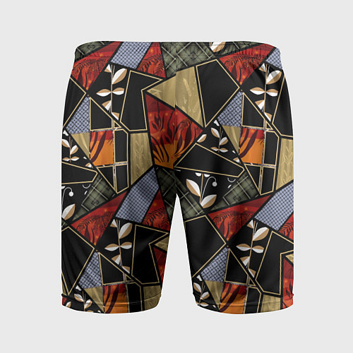 Мужские спортивные шорты Разноцветные заплатки / 3D-принт – фото 2