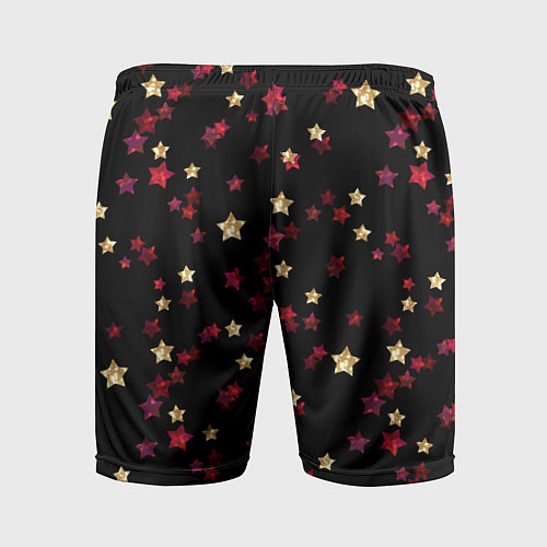 Мужские спортивные шорты Блестящие звезды на черном / 3D-принт – фото 2