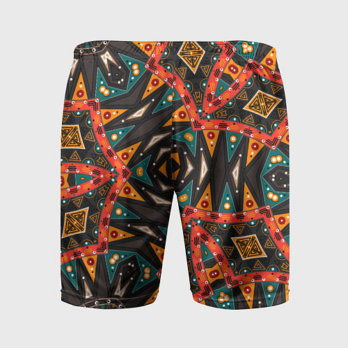 Мужские спортивные шорты Абстрактный арабский узор / 3D-принт – фото 2