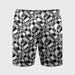 Мужские спортивные шорты Черно-белый абстрактный узор