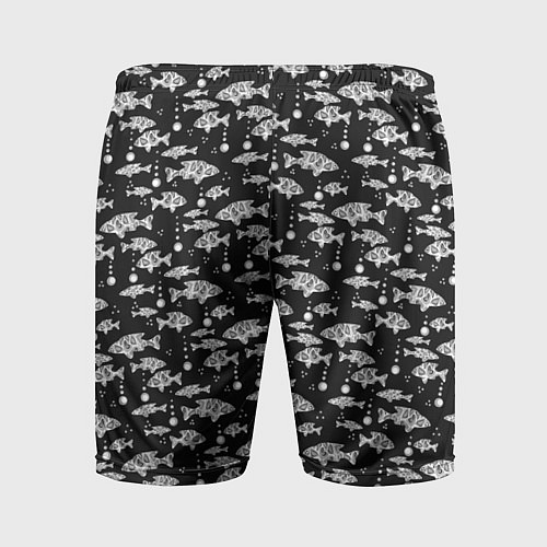 Мужские спортивные шорты Узор для рыбака / 3D-принт – фото 2