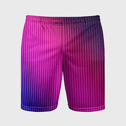 Шорты спортивные мужские Фиолетово-малиновый градиент, цвет: 3D-принт
