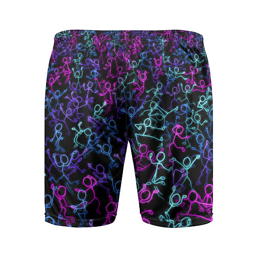 Мужские спортивные шорты Neon Rave Party / 3D-принт – фото 2
