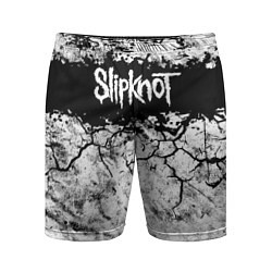 Мужские спортивные шорты Надпись Слипкнот Рок Группа ЧБ Slipknot