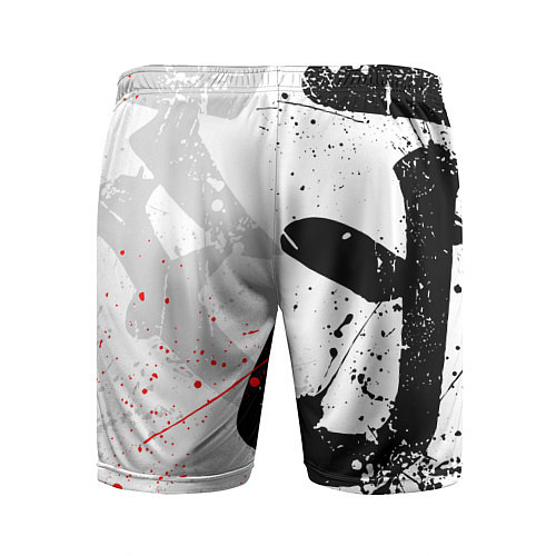 Мужские спортивные шорты GHOST OF TSUSHIMA ПРИЗРАК ЦУСИМЫ БЕЛЫЙ / 3D-принт – фото 2