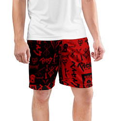 Шорты спортивные мужские BERSERK BLACK RED БЕРСЕРК ПАТТЕРН, цвет: 3D-принт — фото 2