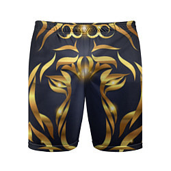 Шорты спортивные мужские Золотой символ года Тигр, цвет: 3D-принт