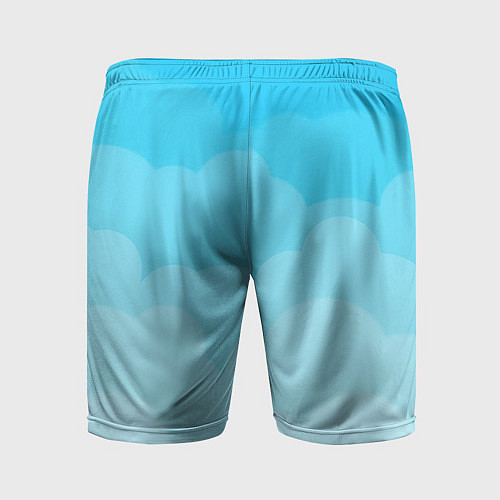 Мужские спортивные шорты Голубые облака / 3D-принт – фото 2
