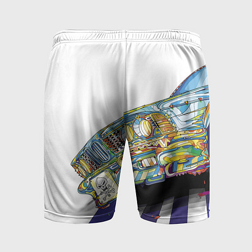 Мужские спортивные шорты Бэха в стиле поп-арт / 3D-принт – фото 2
