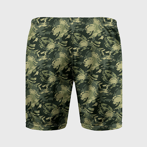 Мужские спортивные шорты Крабы камуфляж / 3D-принт – фото 2