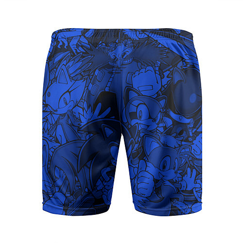 Мужские спортивные шорты SONIC BLUE PATTERN СИНИЙ ЁЖ / 3D-принт – фото 2