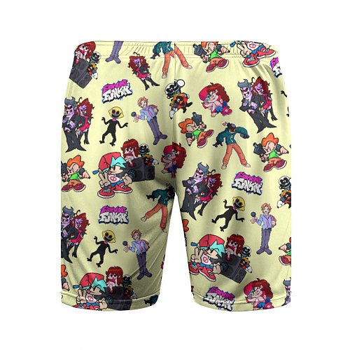 Мужские спортивные шорты Friday Night Funkin - все герои / 3D-принт – фото 2