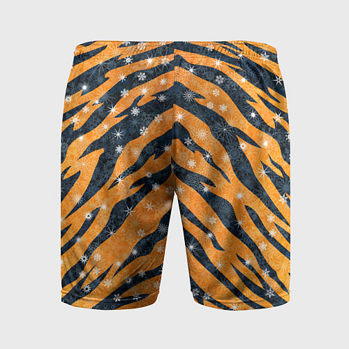 Мужские спортивные шорты Новогодняя шкура тигра / 3D-принт – фото 2