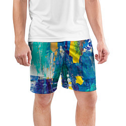 Шорты спортивные мужские Краской по ткани, цвет: 3D-принт — фото 2