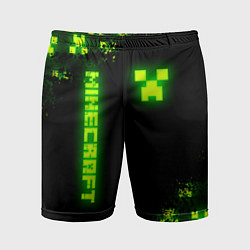 Мужские спортивные шорты MINECRAFT NEON LOGO CREEPER