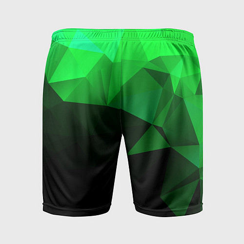 Мужские спортивные шорты Изумрудный Зеленый Геометрия / 3D-принт – фото 2