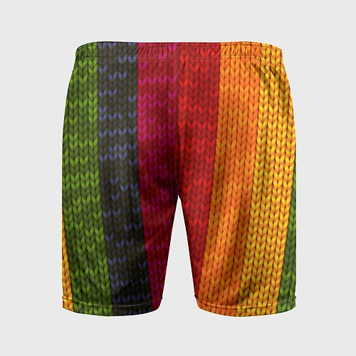 Мужские спортивные шорты Вязаная радуга / 3D-принт – фото 2