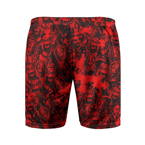 Мужские спортивные шорты LA CASA DE PAPEL RED CODE PATTERN / 3D-принт – фото 2